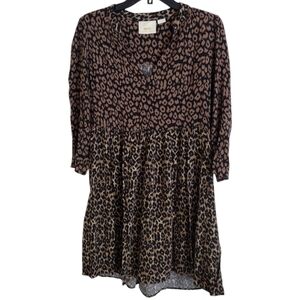 Maeve by Anthropologie Juno leopard print dress size small